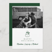 ハッピーホリデー |写真の追加 シーズンカード (正面/裏面)