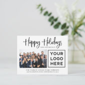 ハッピーホリデー |写真企業のとロゴ シーズンポストカード (スタンド正面)