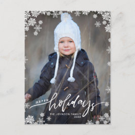 ハッピーホリデー 写真 クリスマス グリーティング ポストカード