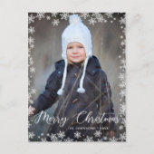 ハッピーホリデー 写真 クリスマス グリーティング ポストカード (正面)