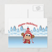 ハッピーホリデー！冬猿 シーズンポストカード (正面/裏面)