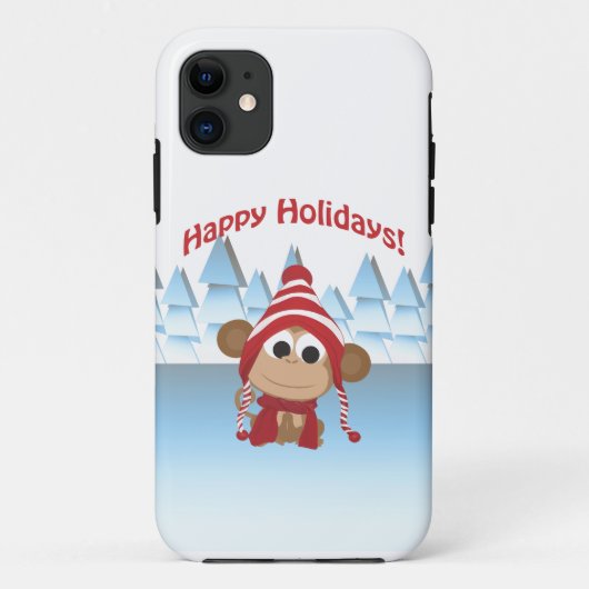 ハッピーホリデー!冬猿 Case-Mate iPhoneケース (裏面)