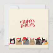 ハッピーホリデー！可愛いサンタのクリスマス猫たち – Kraft シーズンカード (正面)