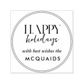 ハッピーホリデー – 名字 セルフインキングスタンプ (デザイン)