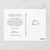 ハッピーホリデー,家族写真の笑顔のスクリプモダント ポストカード (裏面)