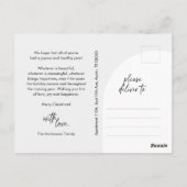 ハッピーホリデー，家族写真，アーチフレーム，あいさつ ポストカード (裏面)