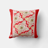 ハッピーホリデー | 平和と愛 | ポインセチア | クッション (裏面)