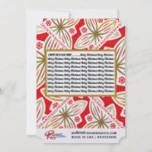 ハッピーホリデー | 平和と愛 | ポインセチア | シーズンカード (裏面)