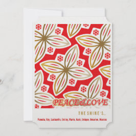 ハッピーホリデー | 平和と愛 | ポインセチア | シーズンカード