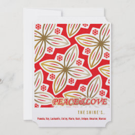 ハッピーホリデー |平和と愛 |ポインセチア |休日 シーズンカード