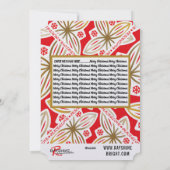 ハッピーホリデー |平和と愛 |ポインセチア |休日 シーズンカード (裏面)