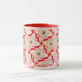 ハッピーホリデー | 平和と愛 | ポインセチア | 2トン マグカップ (中央)