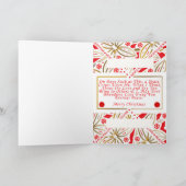 ハッピーホリデー | 平和と愛 | ポインセチアw/エンジェル | シーズンカード (内部)