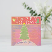 「ハッピーホリデー」平和と新年の挨拶 サンキューカード (スタンド正面)