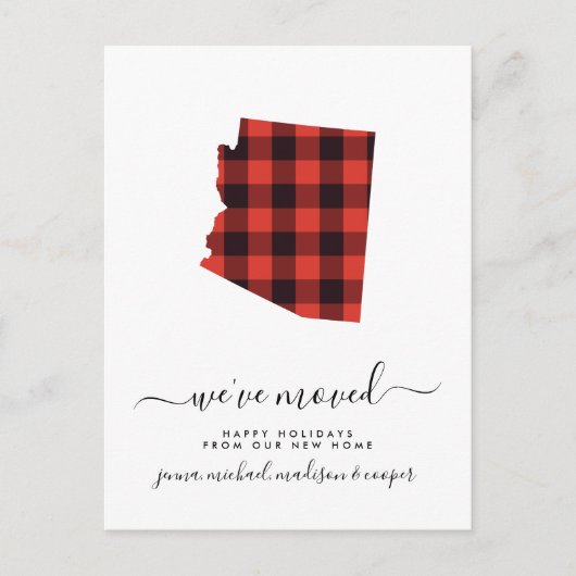 ハッピーホリデー | 引っ越しました | アリゾナ州 ポストカード (正面)