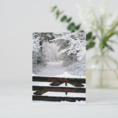 ハッピーホリデー – 新しい住所クリスマスカード ポストカード (スタンド正面)