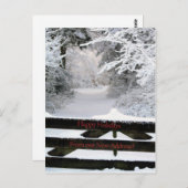 ハッピーホリデー – 新しい住所クリスマスカード ポストカード (正面/裏面)