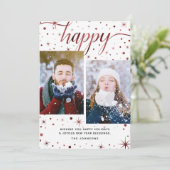 ハッピーホリデー & 新年の祝福 2-写真 シーズンカード (スタンド正面)