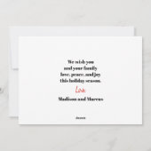 ハッピーホリデー | 新結婚日写真 シーズンカード (裏面)