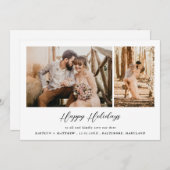 ハッピーホリデー |日付の保存 |カップルの写真 シーズンカード (正面/裏面)