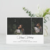 ハッピーホリデー |日付の保存 |モダン | |写真 シーズンカード (スタンド正面)