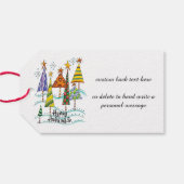 ハッピーホリデー!星付きのかわいいクリスマスツリー ギフトタグ (裏面横)