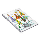 ハッピーホリデー！星付きのかわいいクリスマスツリー ノートブック (右側)