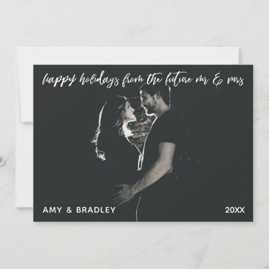 ハッピーホリデー　未来のMr. & Mrs. フォト シーズンカード (正面)