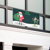 ハッピーホリデー 横断幕 (ビルの外側)