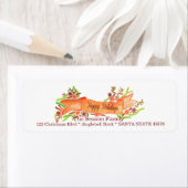 ハッピーホリデー、水彩クリスマスバナー ラベル (インサイチュ)