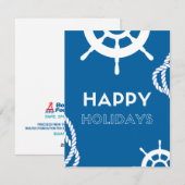 ハッピーホリデー - 海洋ロープ シーズンカード (正面/裏面)