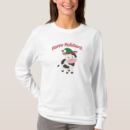 ハッピーホリデー!牛エルフ Tシャツ (正面)