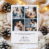 ハッピーホリデー | 白黒の弓（写真あり） シーズンカード