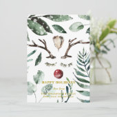 ハッピーホリデー 緑葉トナカイ シーズンカード (スタンド正面)