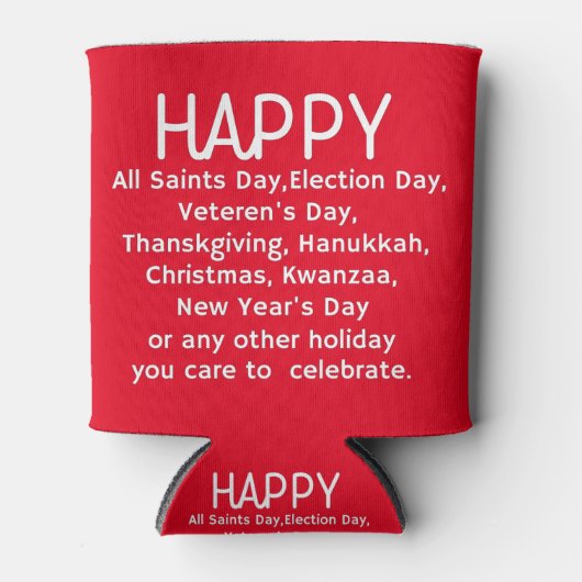 ハッピーホリデー 缶クーラー (正面)