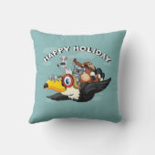 ハッピーホリデー |装飾用クッション16" クッション (裏面)