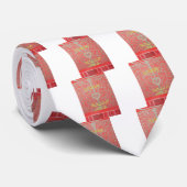 ハッピーホリデー 赤いグリッター ハートデザイン ネクタイ (ロール)