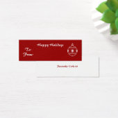 ハッピーホリデー、赤い背景オーナメント (デスク)