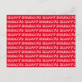 「ハッピーホリデー」赤白 ポストカード