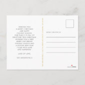 ハッピーホリデー |金ゴールドレタリング4 Photo Collage シーズンポストカード (裏面)