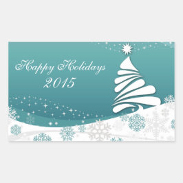 ハッピーホリデー 長方形シール