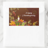 ハッピーホリデー 長方形シール (バッグ)