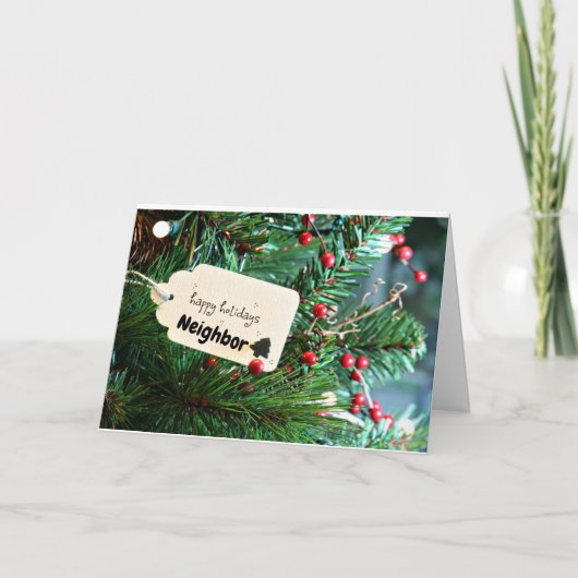 ハッピーホリデー**隣人**クリスマスカード シーズンカード (正面)
