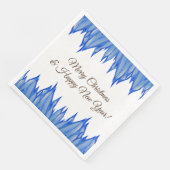 ハッピーホリデー，雪の結晶，氷柱の紙ナプキン (コーナー)