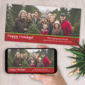 ハッピーホリデー – 1水平またはパノラマフォト シーズンカード