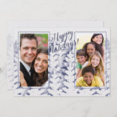 ハッピーホリデー! | 2枚の写真 |カスタムフォトカード シーズンカード (正面/裏面)