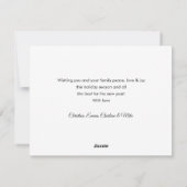 ハッピーホリデー!3枚の写真(白ミニマル) シーズンカード (裏面)