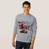 ハッピーホリデー! | Buffalo Plaid Check Michigan スウェットシャツ (正面フル)