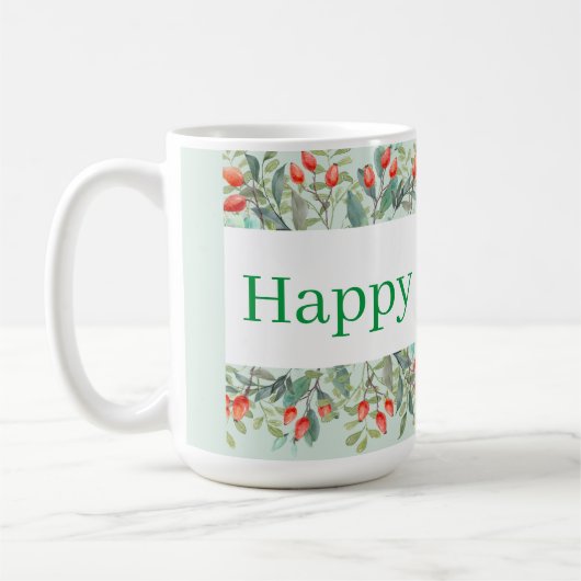 ハッピーホリデー!Green コーヒーマグカップ (左)