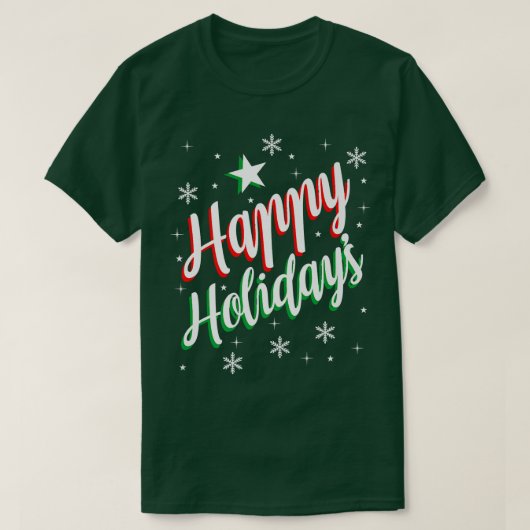 ハッピーホリデー Tシャツ (デザイン正面)